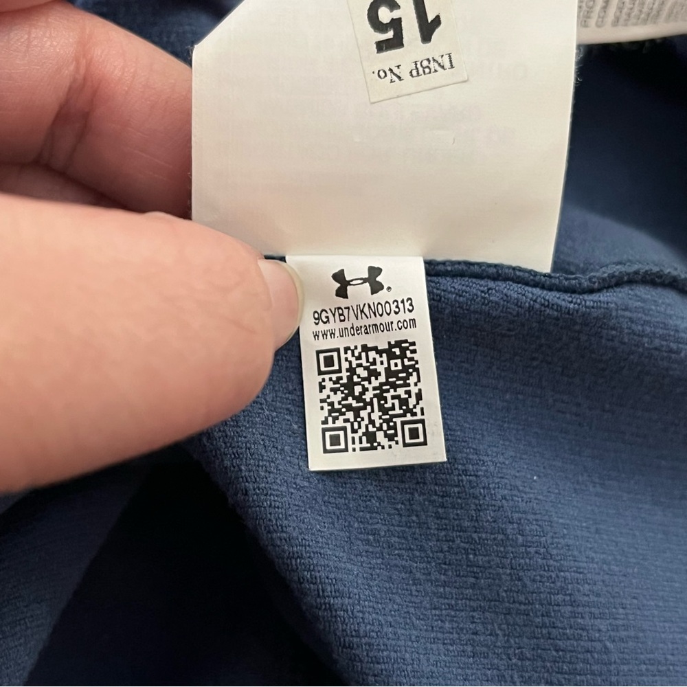 Under Armour ColdGear 1/2 Zip Pullover Long Sleeve Athletic Top Navy Pink L - Picture 6 of 6